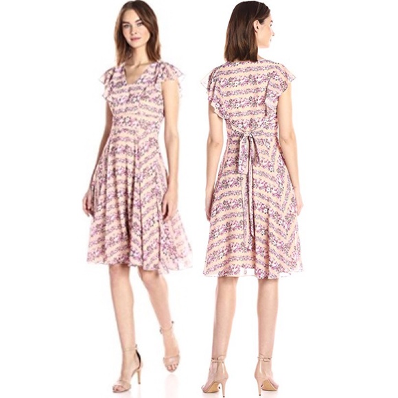 Nanette Lepore Printed Flutter Dress - Picture 2 of 8